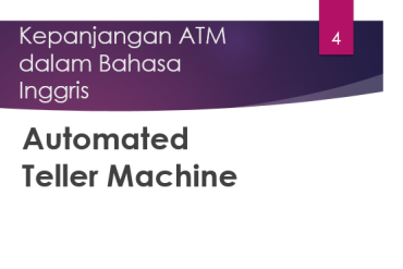 kepanjangan atm dalam bahasa inggris